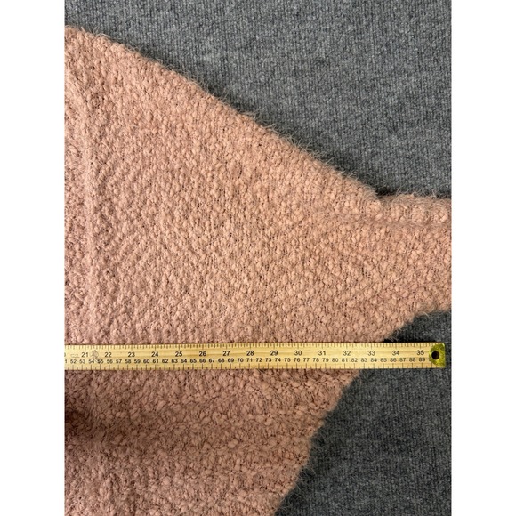 Entro Cozy Textured Knit Cocoon Cardigan Wrap Womens L‎ Pink Open Front Sweater - Picture 8 of 10